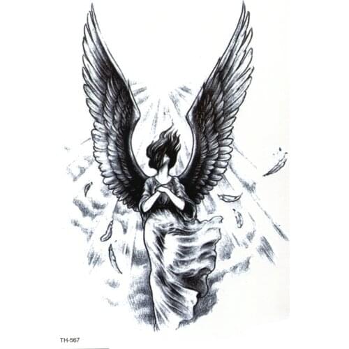Light of Heaven Waterproof Temporary Tattoos Men Fake Tattoo Ascend To Heaven body Tatoo Sleeve Art Tattoo Tatuajes henna Tattoo