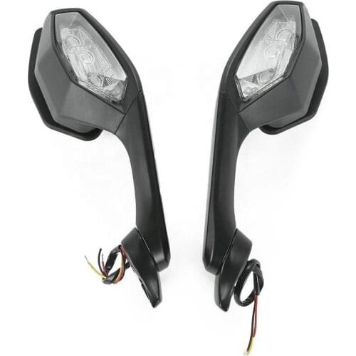 REALZION Motorcycle LED Turn Signal Indicator Light Rearview Mirror For YAMAHA R6 2017 YZF R1 2015 2016 2017 2018 2019