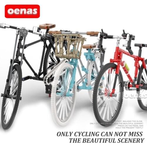 Technique Expert Technic MOC City Road Bicycle Simulation Collection Model Building Blocks kits Toys for boys Man Birthday Gift