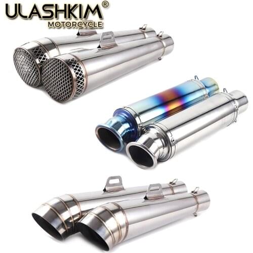 Universal 51mm 61mm project Motorcycle Exhaust Muffler Modified Exhaust Stainless Steel Carbon Fiber Fit Most Motorbike