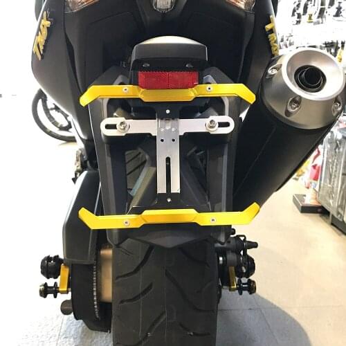 Universal Adjustable Motorcycle CNC Aluminum Alloy Frame Number License Registration Plate Holder Motor free shipping