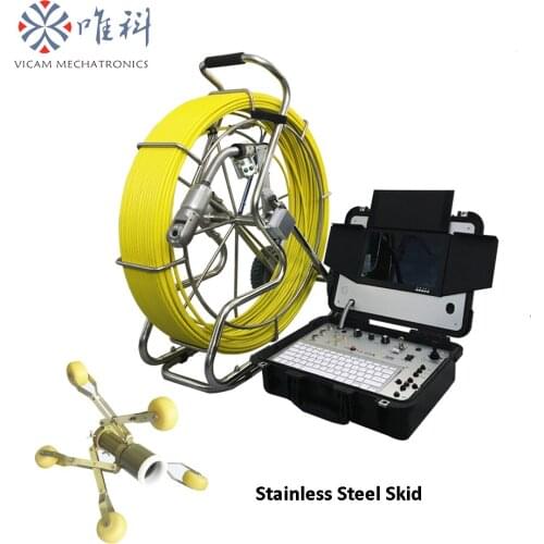 10inch lcd screen HD 720P video waterproof rotation inspection camera for sewer drain pipe detection from 80m to 120m cable