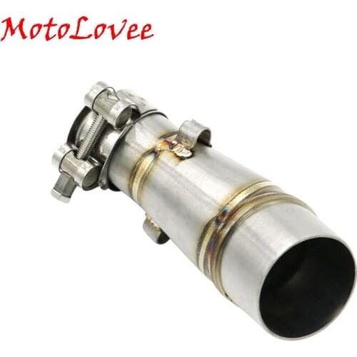 MotoLovee Kawasaki Motorcycle Exhaust Middle Pipe Z250 2008-2015 Ninja 300 2013-2016 Ninja 250 2008-2012 Without Exhau