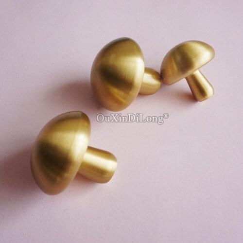 High Quality 10PCS Pure Brass Mushroom Furniture Handles Drawer Pulls Cupboard Wardrobe Kitchen Shoe TV Cabinet Pulls Knobs