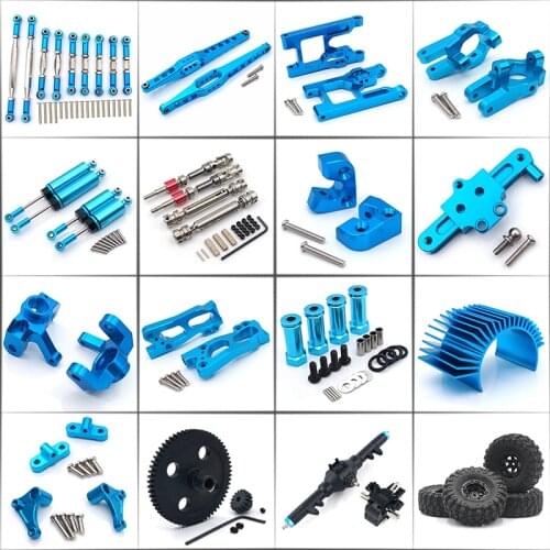 WLtoys 12428 RC car upgrade metal parts metal gear differential wave box CVD universal drive shaft shock absorber