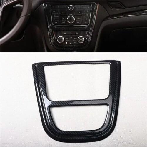 For Buick Encore 2013-2015 1PC Car Air Conditioner Switch Knob Panel Cover Trim Carbon Fiber ABS Car Styling Accessories