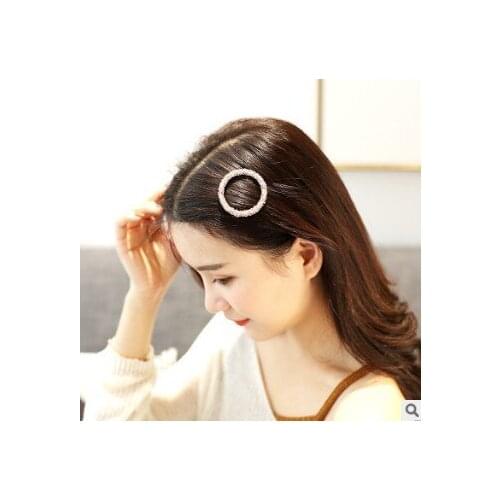 120pcs/lot Multi Geometric Figure Hair Clips Round/Triangle/Pentagram Full Drill Hair Care & Styling Accessories Tools HA560