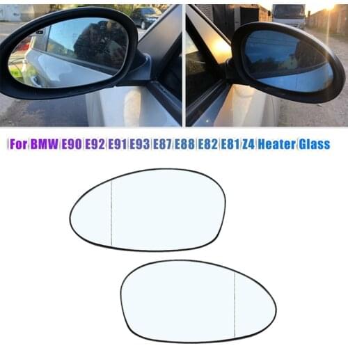 2Pcs Car Side Rearview Mirror Heated Anti-Fog Defrosting Glass for BMW E92 E91 E93 E90 E87 E88 E82 E81 Z4 51167145267