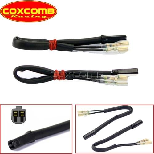 2pcs Turn Light Plug Wire Connector Indicator Leads Cable Harness for Suzuki GSX-R600/R700/R1000 GSX600F 750F Katana GS500 SV650
