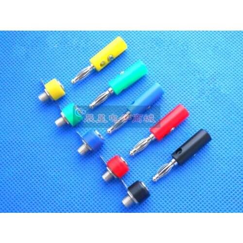2pcs Lantern type 4mm banana plug banana socket binding post welding power supply test connection test plug