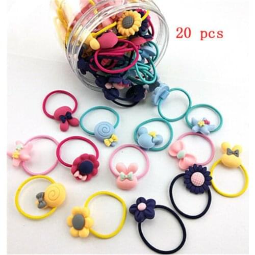 PUDCOCO 20Pcs Cute Cartoon Baby Kids Girls Hairpin Barrette Hair Clips Hair Accessories