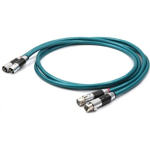 8NX OFC pure copper audio interconnect cable with carbon fiber XLR plug