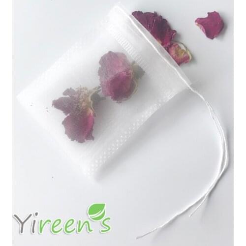 Free shipping! 1000pcs 50 X 60mm Nylon Tea pouch, wider sides, Transparent filter bags, Tea filters with threads, cute Gift bags