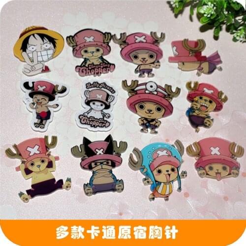 One Piece Chopper Luffy Anime Pins Brooch Demin Backpack acrylic badge