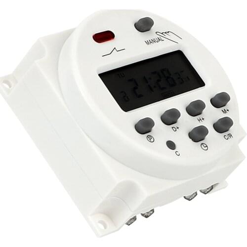 DIYWORK Digital LCD Electronic AC 220-250V Auto On/Off Relay Daily Weekly Programmable Timer Time Control Switch