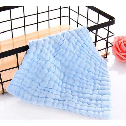 3PCS/SET Baby Face Towel 6-layer Muslin Cotton Handkerchief Kids Square Burp Cloth Infant Multi Color Towel Facecloth Washcloth