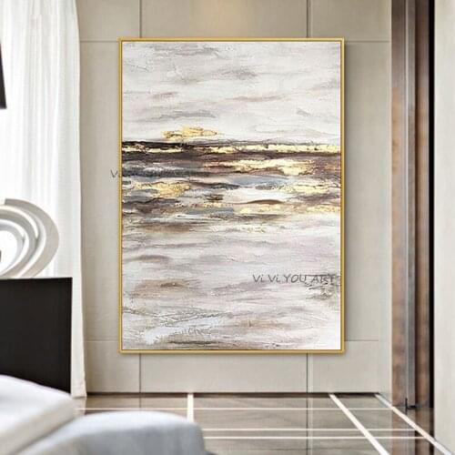 Home Decoration Hand Painted Simple Industrial Style Abstract Oil Painting on Canvas Artwork picture Large Size wall paintings