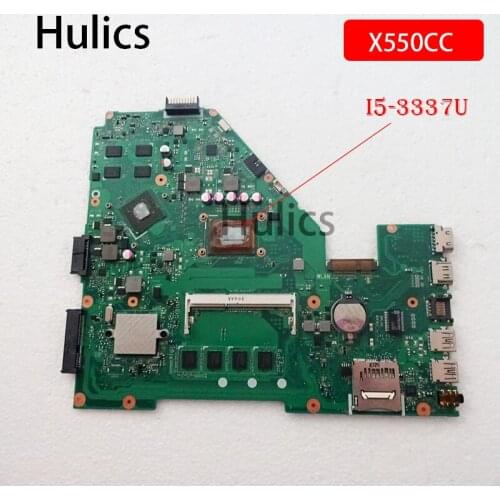 Hulics Original X550CC X550VB Laptop motherboard for ASUS A550C X550CL R510C Test original mainboard 4G RAM I5-3337U/3317U CPU
