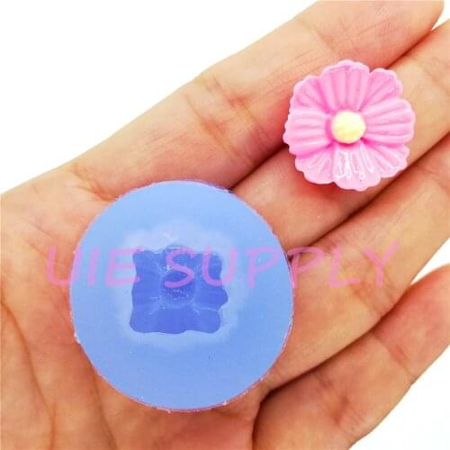 HYL425U 20.2mm Fancy Flower Silicone Mold Cupcake Decorating Sugarcraft Resin Art Jewelry Earrings Necklace Ring Making