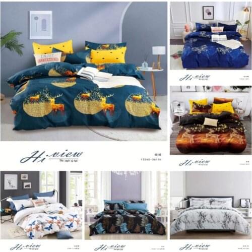 Hot style Butterfly printing 100% Polyester bedding set 1 duvet cover + 1/2 pillowcases bed in a bag (no sheet)