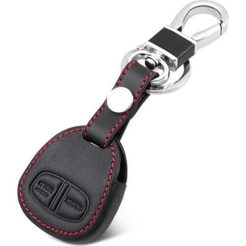 New Genuine Leather cover wallet key remote case For Mitsubishi outlander ASX colt LANCER Grandis Pajero sport 2 buttons