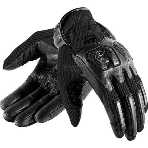 Leather Guantes Summer Breathable Anti-drop Luva Motociclista Touch Screen Motocross Gloves Black Moto Men Motorcycle Gloves