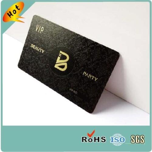 Custom Luxury embossed hot foil plastic PVC stamped business cards