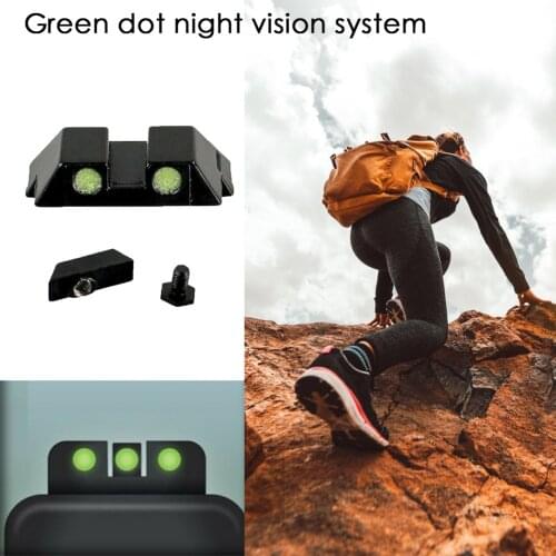 Green Dot Night Sight Outdoor Hunting Handgun Pistol Riflescope Glow Sight for Glock G17 G19 G22 G23 G26 G27 G33 G34 G35 G37 G38