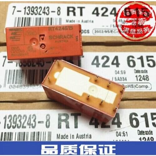 RT424615 8A 115VAC TE Tyco Relay (2 From C) DIP8 contact new and original