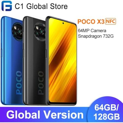 Global Version Xiaomi POCO X3 NFC 6GB 64GB / 128GB Smartphone Snapdragon 732G Octa Core 6.67" Pocophone 64MP Quad Camera 5160mAh