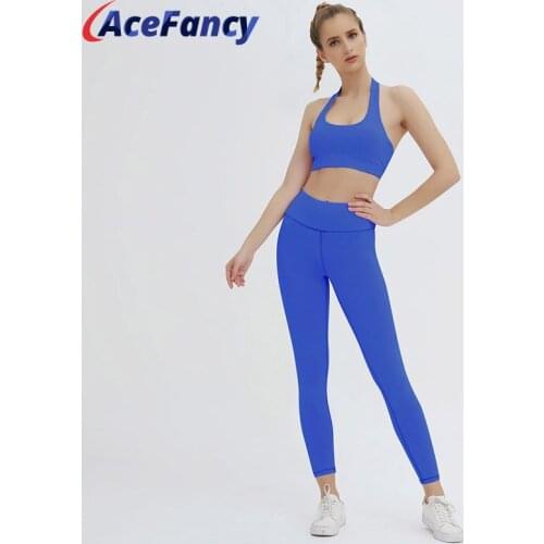 Acefancy Women Yoga Set Push Up Yoga Bra Squat Proof Fitness Leggings Suit Yoga Sets Women Gym Clothes Sportswear ZC2517