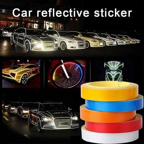 1PCS car and motorcycle reflective stickers, safety tape warning stickers, waterproof decorative stickers