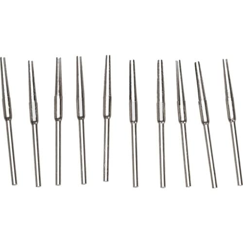 10Pcs 2.35mm Shank Woodworking Split Mandrel Adapter for Sandpaper Miniature Split Tapered Head Mandrel for Dremel Rotary Tools