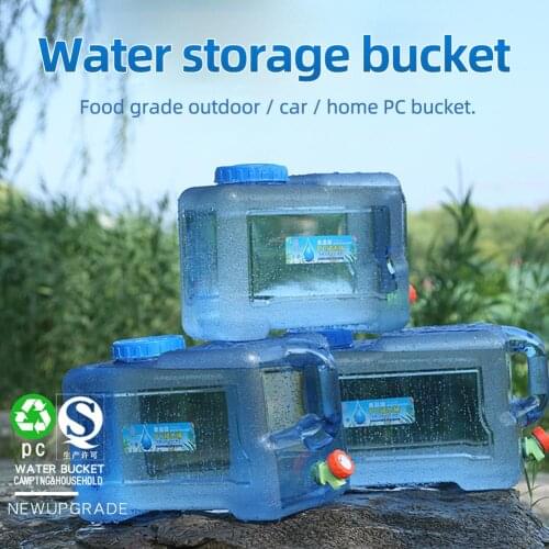 18L Car Portable Water Tank Container Non-toxic Outdoor Water Bucket Tank Container With Faucet For Hiking Camping Picnic Travel