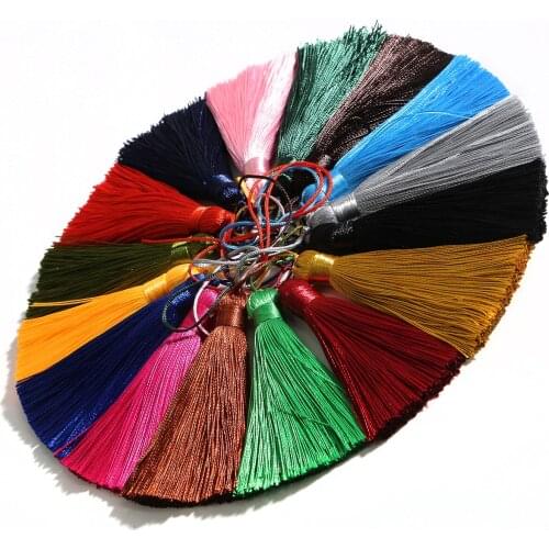 2Pcs/Lot,8+8cm,tassel,silk fringe,craft tassels,fringe for curtain,polyester tassels for jewelry diy,fringe curtain