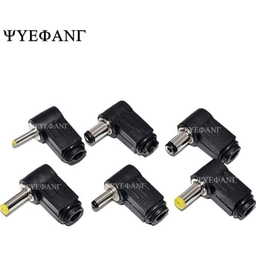 2PCS Male DC Power Plug Connector Angle 90 Degree L Shaped Plastic 5.5x2.5MM 5.5x2.1 4.8x1.7 4.0x1.7 3.5x1.35 3.5x1.1 2.5x0.7mm