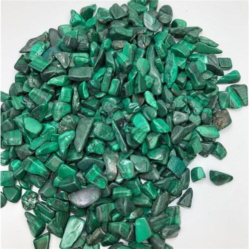 50g Natural Malachite Chips Gravel Healing Stones Home Ornament Tank Bonsai Decoration
