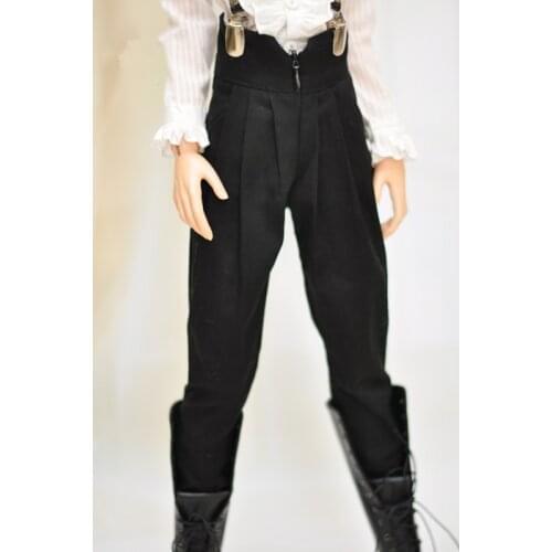 BJD doll accessories are suitable for 1/3 1/4 size black baggy pants retro high waist harlan pants backpack doll accessories