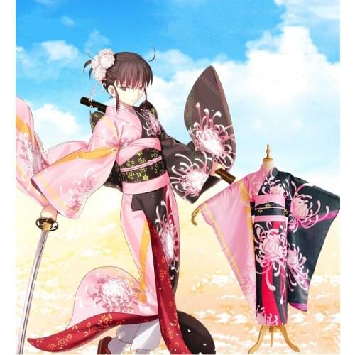Anime Fate/Grand Order FGO Equinox Flower Kara No Kyoukai Kimono Dress Cosplay Costume Halloween Women Free Shipping 2020