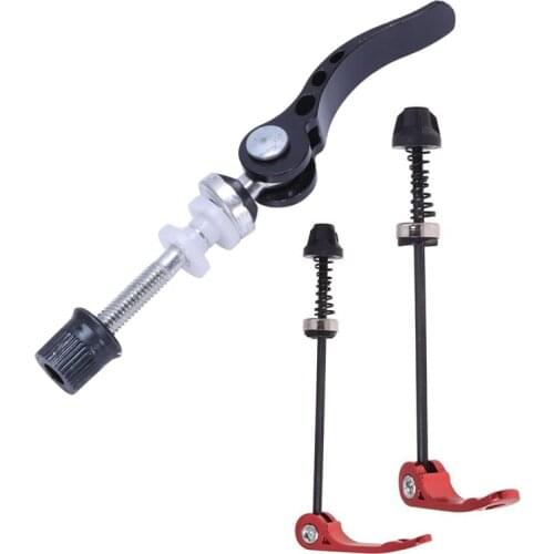 HOT 1x Black Bicycle Quick Release Seat Post Clamp Binder & 1Pair Bike Wheel Skewer Quick Release QR Front Rear Axle Red