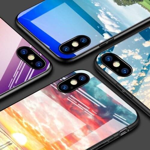 Tempered Glass Cover Beautiful scenery For Apple iPhone 12 11 8 7 6 6S XS XR SE X 2020 Pro Max Mini Plus Phone Case