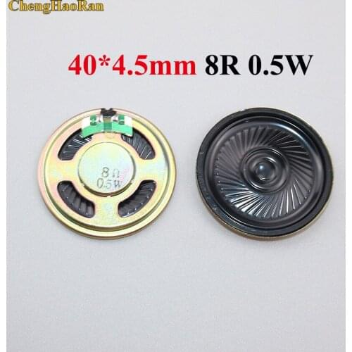 ChengHaoRan 5PCS loud speaker 8 ohm 0.5W Horn speaker 40MM 4CM diameter 8R 0.5W Small loudspeaker