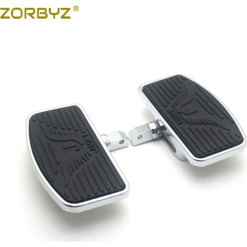 ZORBYZ Motorcycle Black Adjustable Floorboard Footboards Footrest Pad For Honda VTX1300 VTX1800 Suzuki VL400 C50