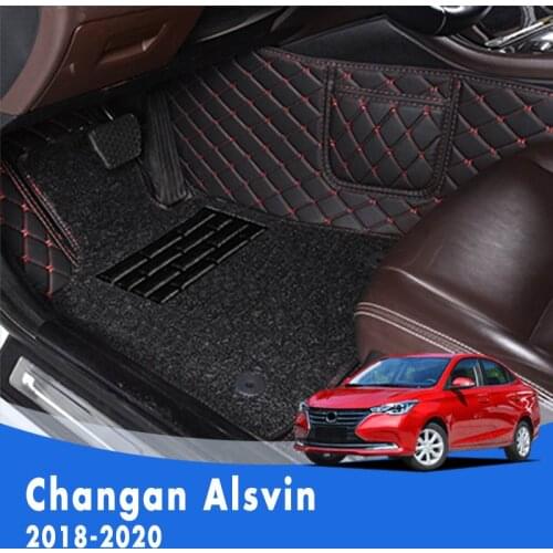 For Changan Alsvin 2020 2019 2018 Luxury Double Layer Wire Loop Car Floor Mats Carpets Auto Accessories Interior Covers Foots