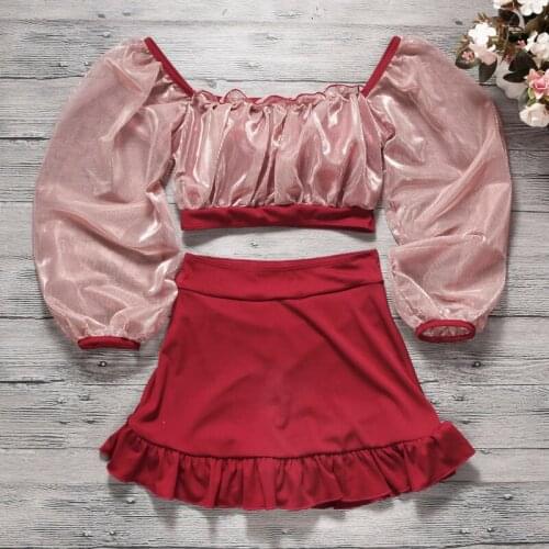 Women Long Sleeve Tankini Bikini Set High Waist Swimwear Bathing Suit Summer Sexy Swimsuit Beachwear Swimming Suits Biquinis