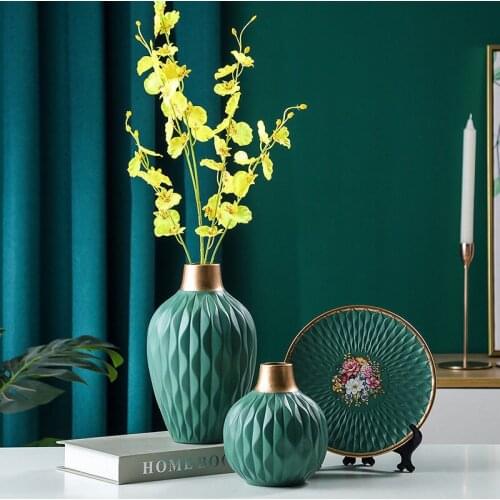 European-style ceramic vase three-piece home living room TV wine cabinet creative decorations porch wedding gift decoration