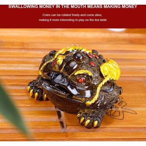 Kitchen Accessories Color Changing Chinese Resin Animal Statues Tea Pet Water Tea Tray Tea Accessories For Home Office Tn88