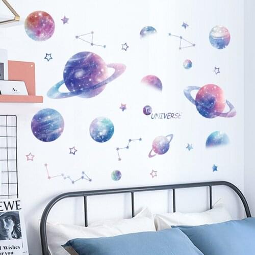 Dream Planet 3d Wall Sticker Teenager Living Room Bedroom Decoration Girls Boy Vinyl Wall Decor Wallstickers Ceiling Sticker Art