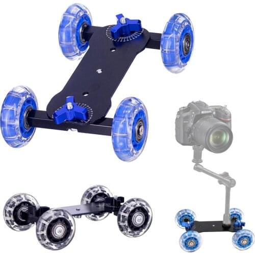 Mini Portable Table Rails Systems Car for Canon Nikon DSLR Cameras photography Rails Car Stabilizer for 5D2 6D 7D Cameras