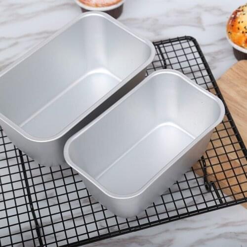 Black New Square Aluminum Cake Mold Non-Stick Bread Cheese Cake Toast Mold Pan Kitchen Baking Tool Toast Bread Mold Cake Mold
